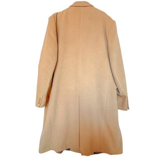 Alberto Nardoni Cashmere Blend Coat Mens 5XL Camel Super 150's Minimalist Preppy - Picture 10 of 10